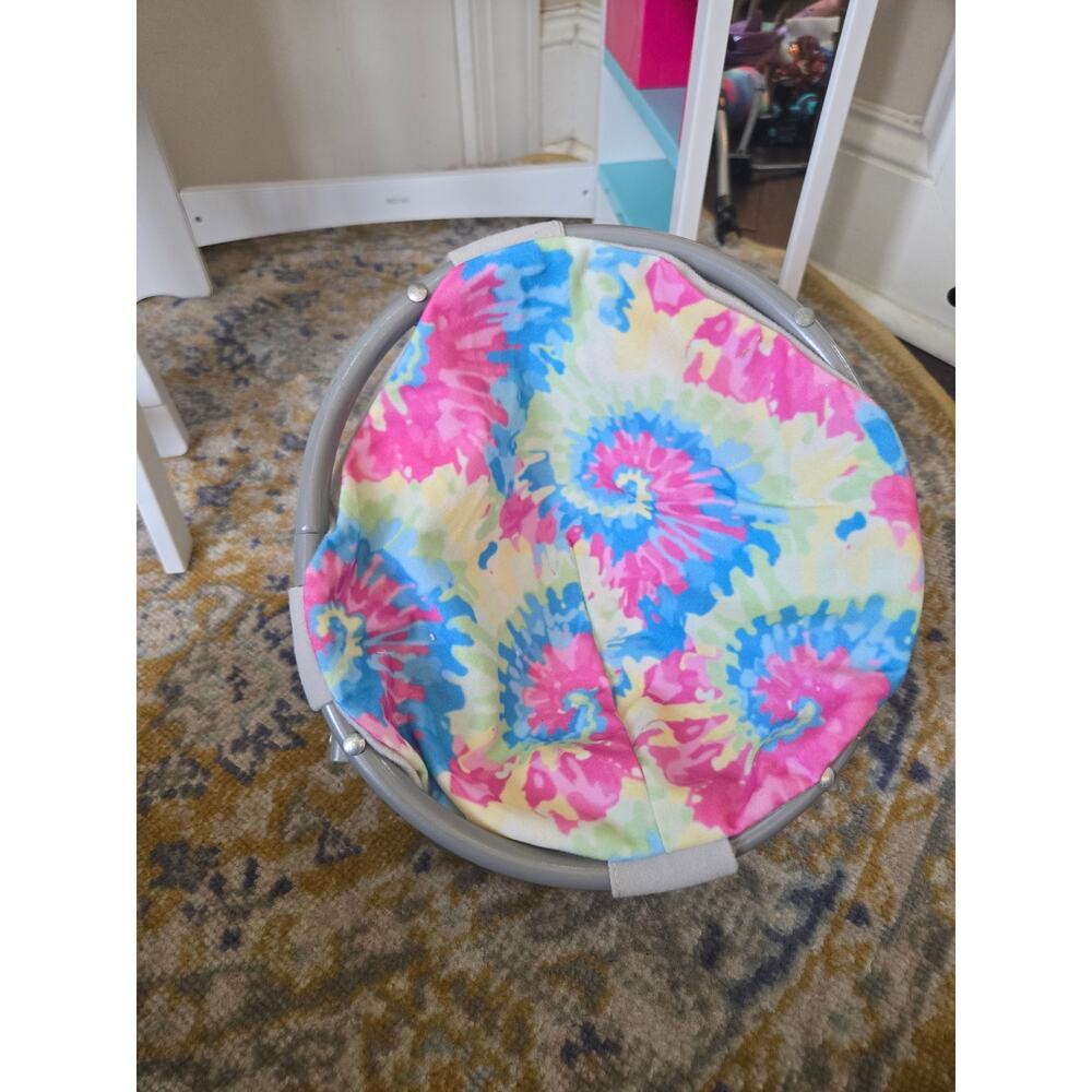 My Life As Tie Dye Saucer Chair 18 Inch Doll Furniture Foldable Seat